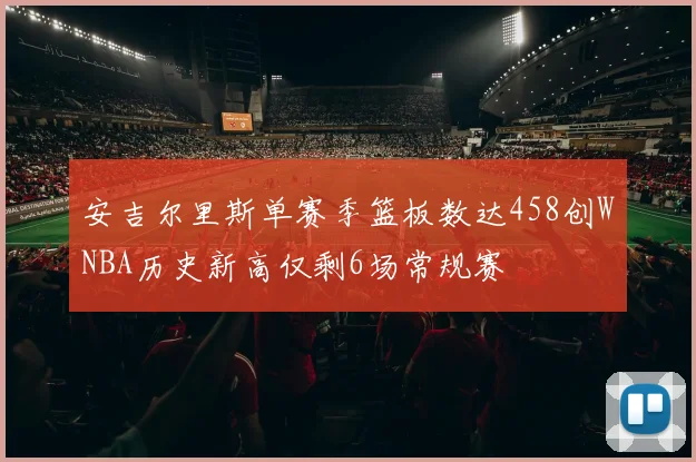 安吉尔里斯单赛季篮板数达458创WNBA历史新高仅剩6场常规赛
